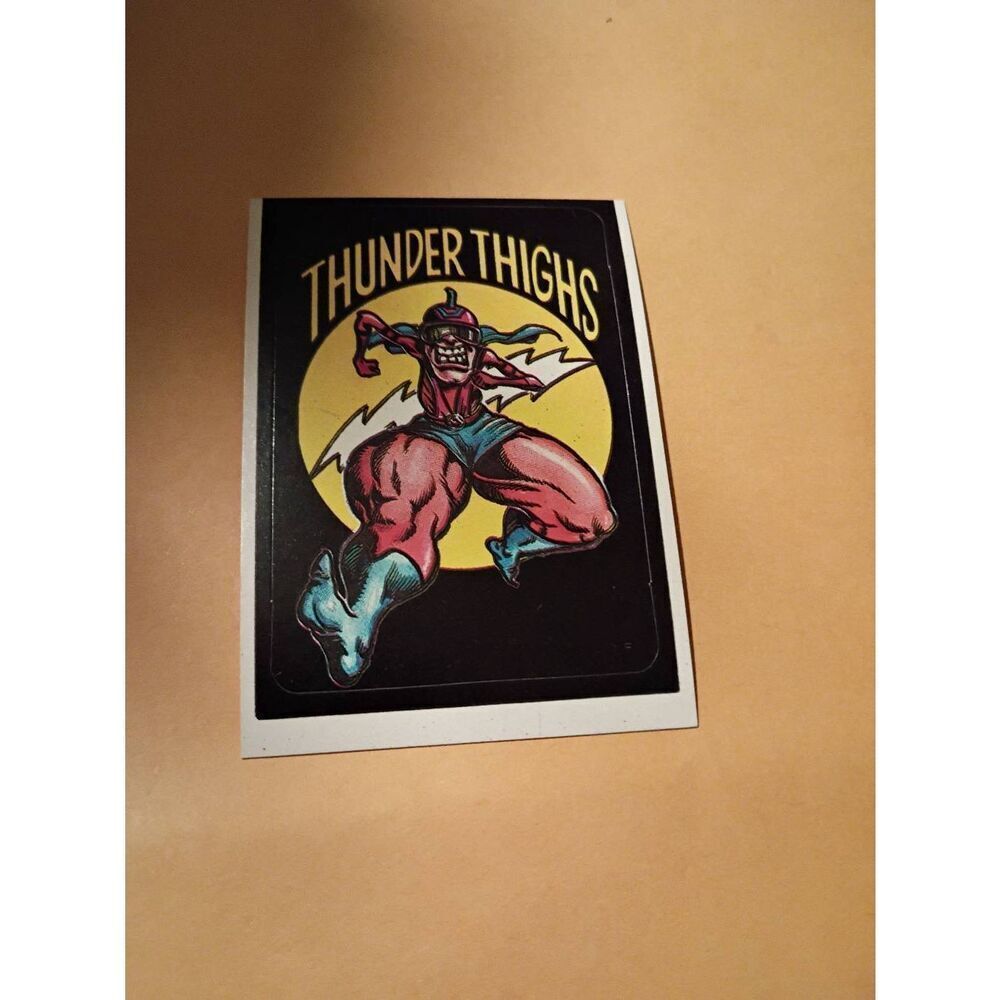 1983 General Mills Zero Hero Trading Card Sticker Card Vintage 46 Thunder Thighs
